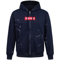 Supreme x MM6 Maison Margiela Box Logo Zip Up Hooded Sweatshirt